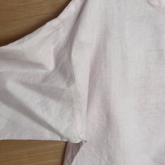 PureJill blush pink linen top size XS oversized boxy minimalist contemporary - Picture 3 of 5